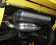 camaro muffler with universal catalytic converter